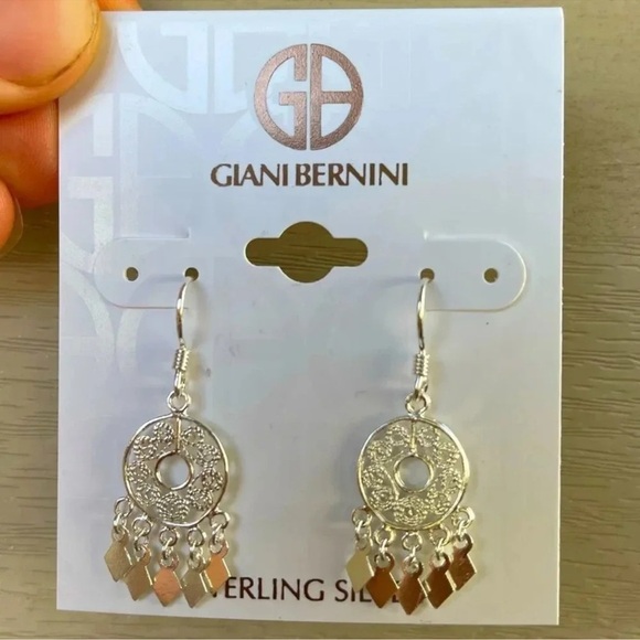 Giani Bernini 925 Sterling Silver Earrings MADE IN ITALY - Picture 4 of 7